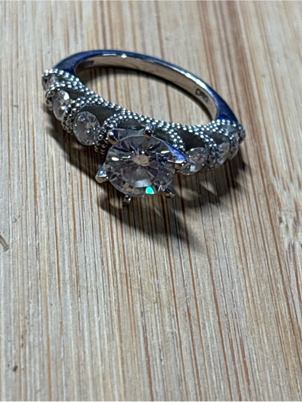 Stunning Sterling Silver Blinding Ice CZ Ring Size 8.25